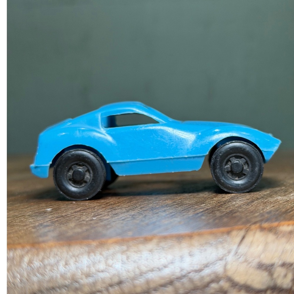 Vintage Tonka Car Carrier Car Tiny Tonka Plastic Corvette Sport Coupe Blue